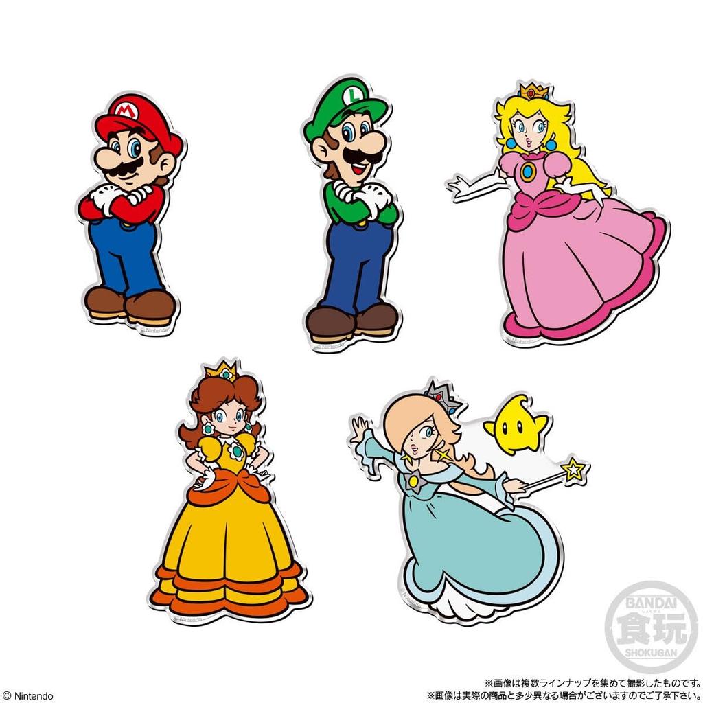 BANDAI Super Mario Character Magnets Candy Toy 2, 14-Piece Box,