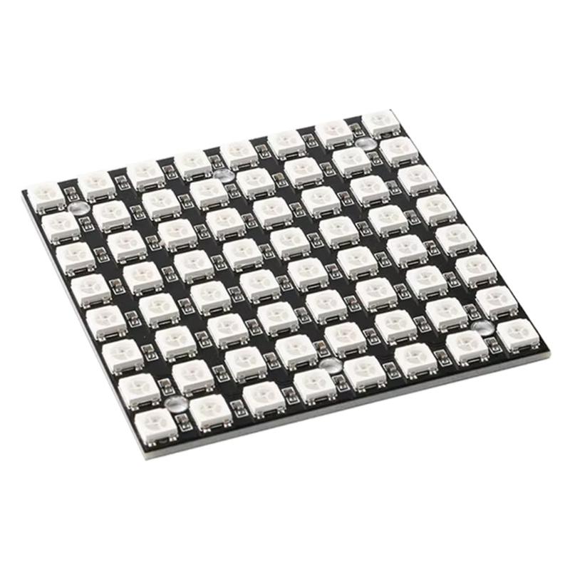 

WS2812 LED 5050 LED 8X8 LED Module WS2812B 8X8 64 Bit Full Color 5050 LED Lamp Panel Light Module Replacement 1
