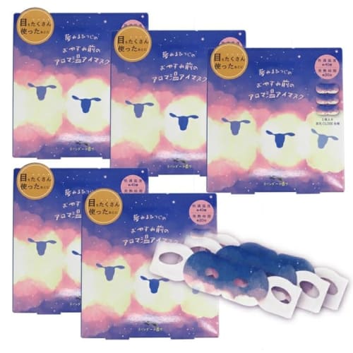 Honyarado Eye Mask, 3-Piece Set x 5 Boxes, Lavender Scent, Open Eye Coverage, Eye Care Aromatherapy, Disposable Eye Mask