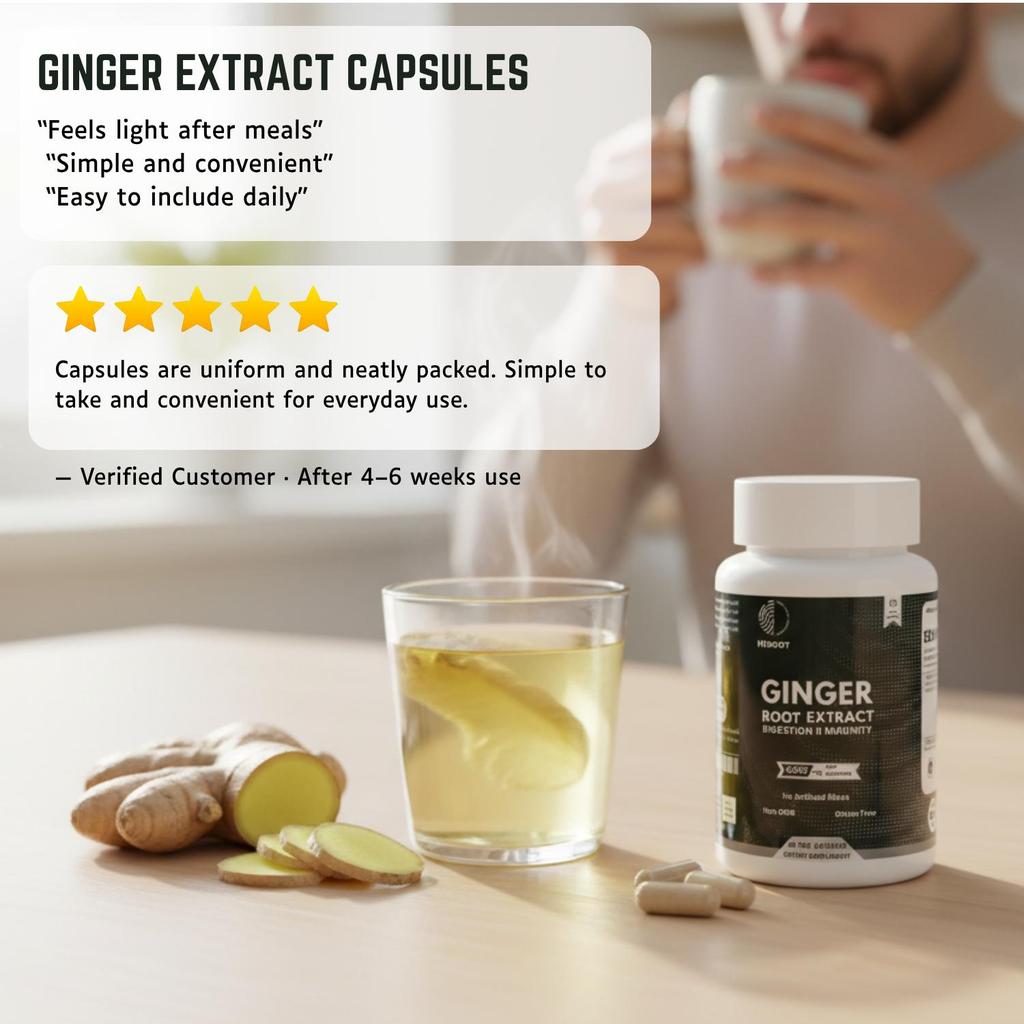 Bio-Ingwerwurzel (Zingiber officinale) Kapseln | 60 Stück