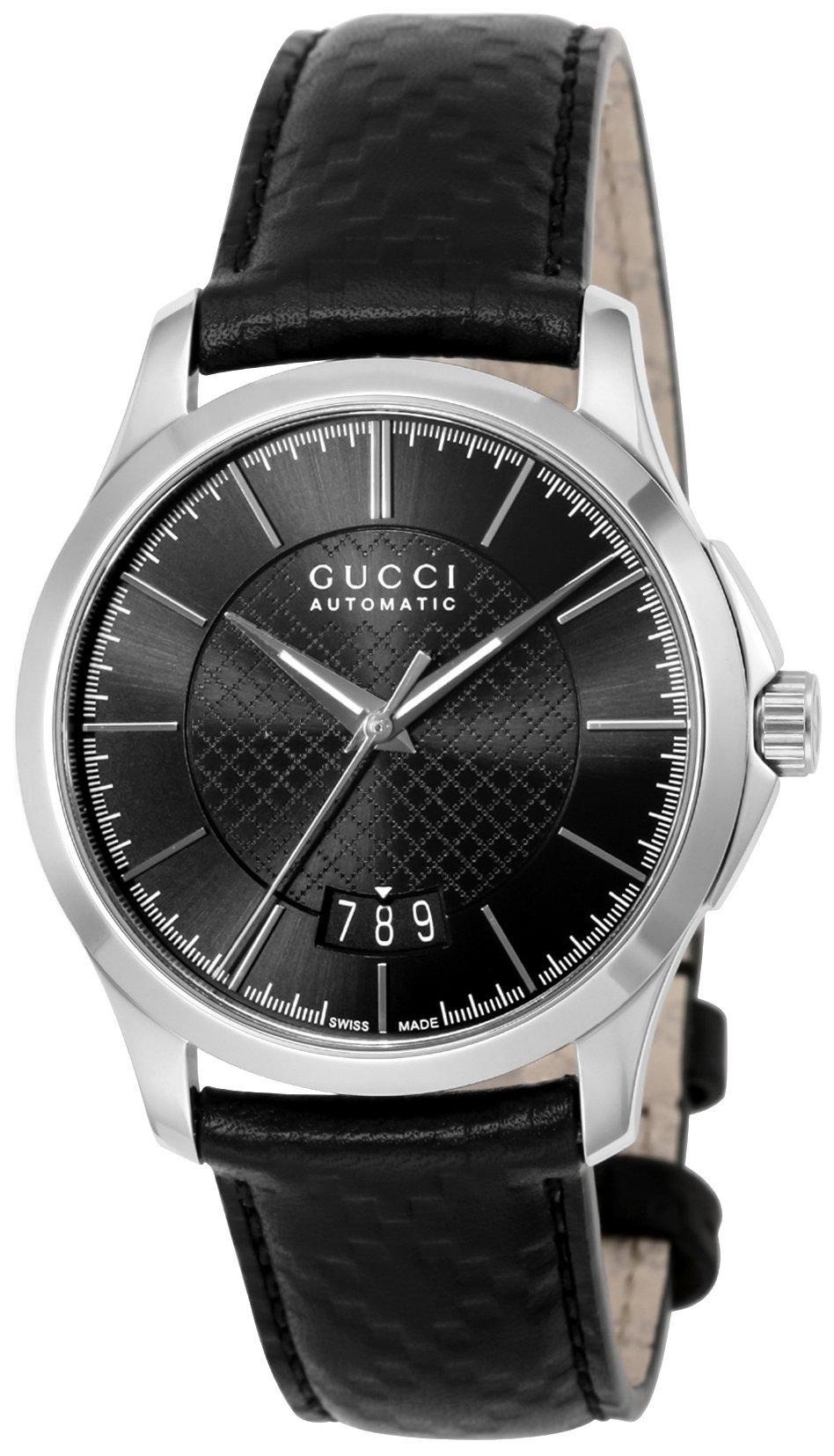 

Gucci YA126430 Black Stainless Sapphire Swiss Made G-TIMELESS Men s Watch, Dial, Steel, Crystal, Automatic, 38mm,