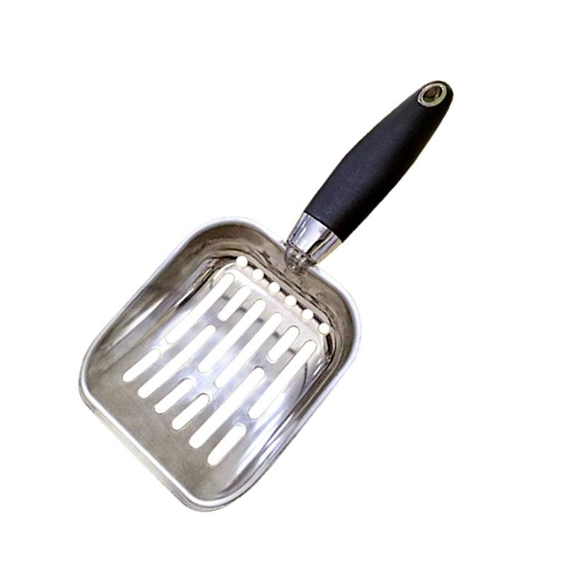 

Совок для кошачьего туалета из нержавеющей стали - Совок для тофу с мелкими отверстиями, Большой размер, Инструмент для уборки Cat Litter Scoop чёрный