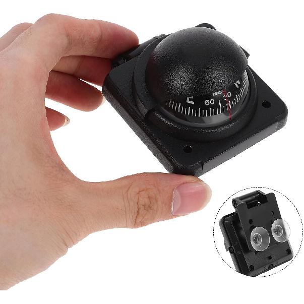 Car Compass Ball Dash Mount Magnetic Automotive Dashboard Compass with Adjustable Declination for Vehicle and Boat Navigation