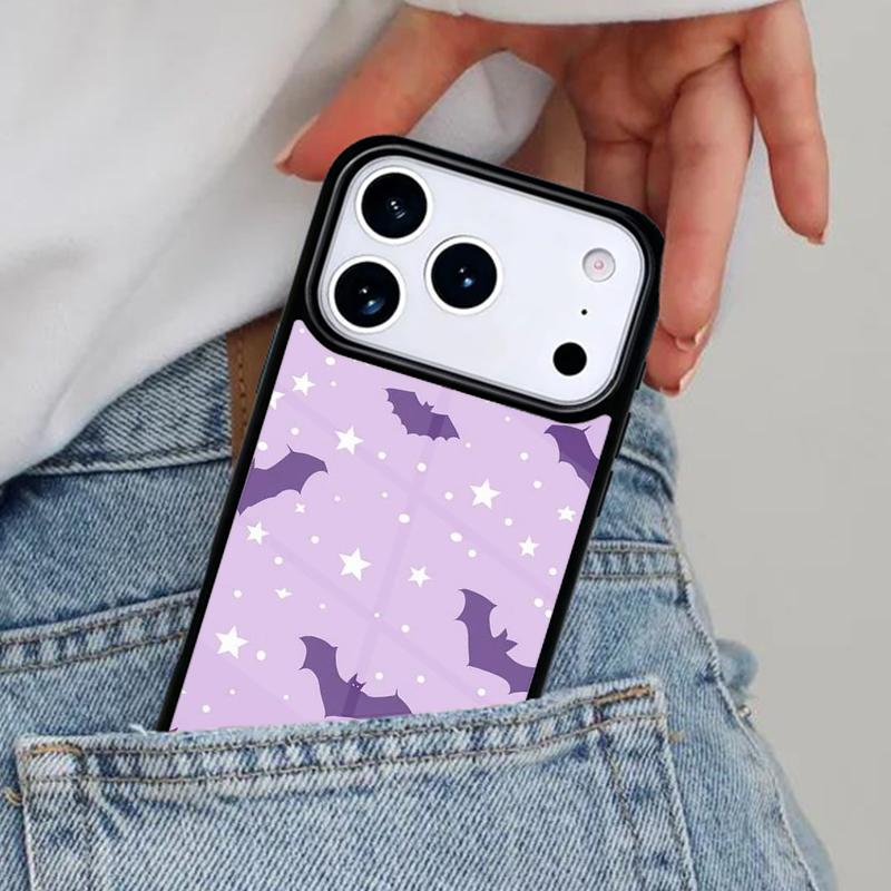 Twilight Bat Halloween Phone Case for iPhone 17ProMax 12 13 14 15 16e 17 Pro Max Plus Air Cover
