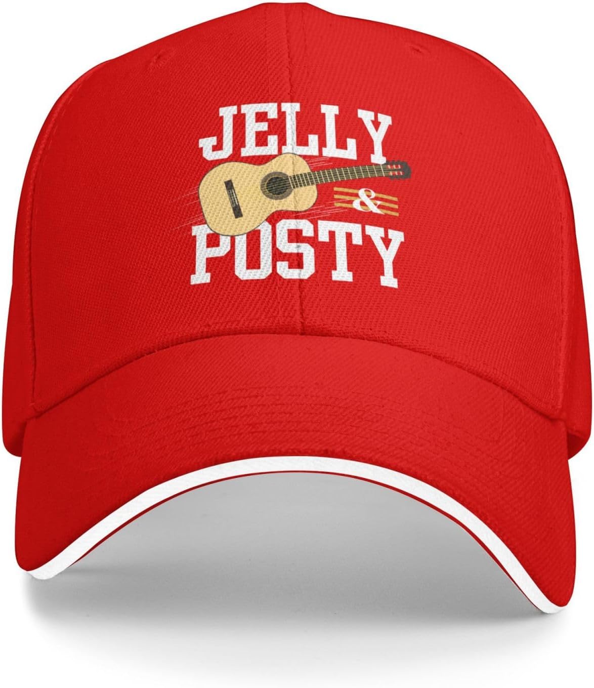 

Guitar Pink Baseball Cap Adjustable Polyester Summer Casual Hat for Adults One Size