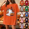 Women's Halloween Graphic Short Sleeve T-Shirt Neck Casual Tee