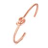 Candid Style Knot Cuff Bangle for Women,Gold Color Stainless Steel Elegant Tie Charm Bracelets, BFF Sisters Party Jewelry