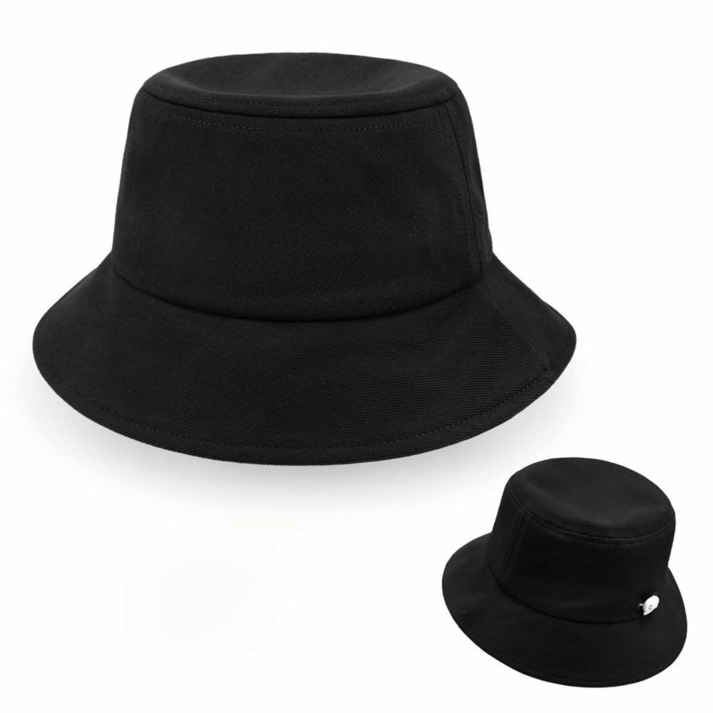 

Sun Visor Kids Bucket Hat Solid Color Fisherman Cap Casual Children Panama Hat Outdoor чёрный