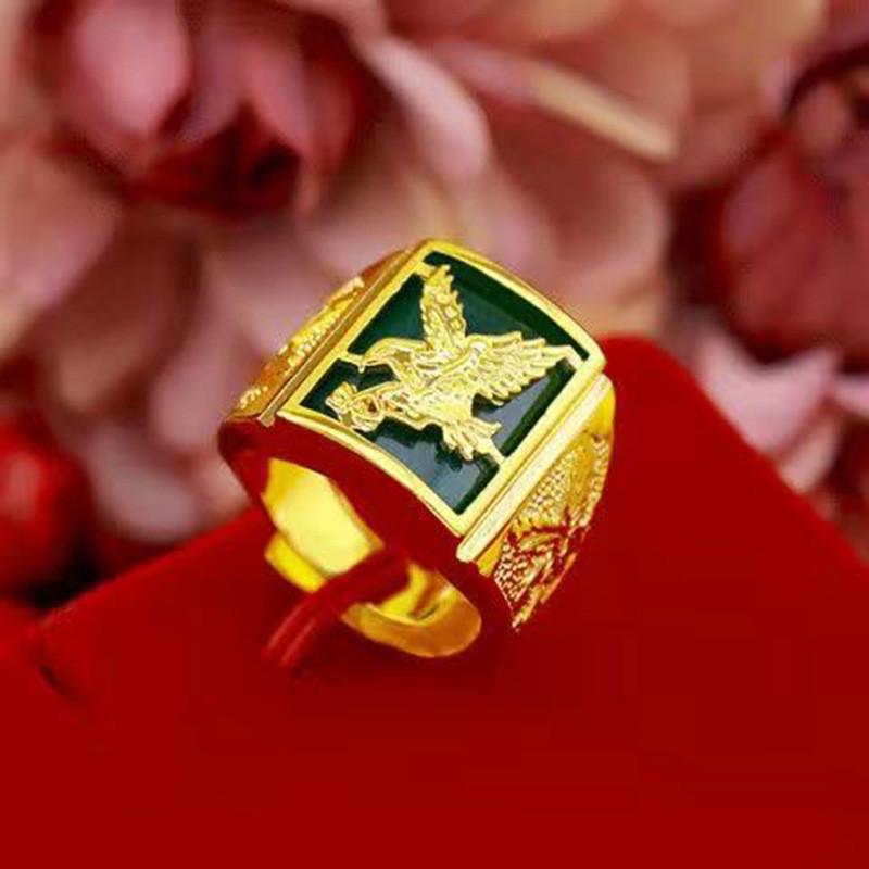 Distinctive Brass Goldplated Open Ring Embellished With Elegant Gemstone For Fashion Lovers