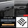 For GWM Tank 500 Hi4-T Car Door Handle Sticker Door Bowl Decorative Sticker Protect The Original Car From Scratching Accessories