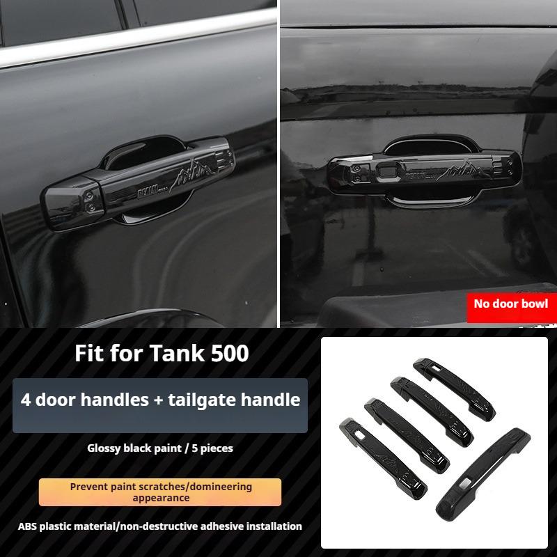 For GWM Tank 500 Hi4-T Car Door Handle Sticker Door Bowl Decorative Sticker Protect The Original Car From Scratching Accessories