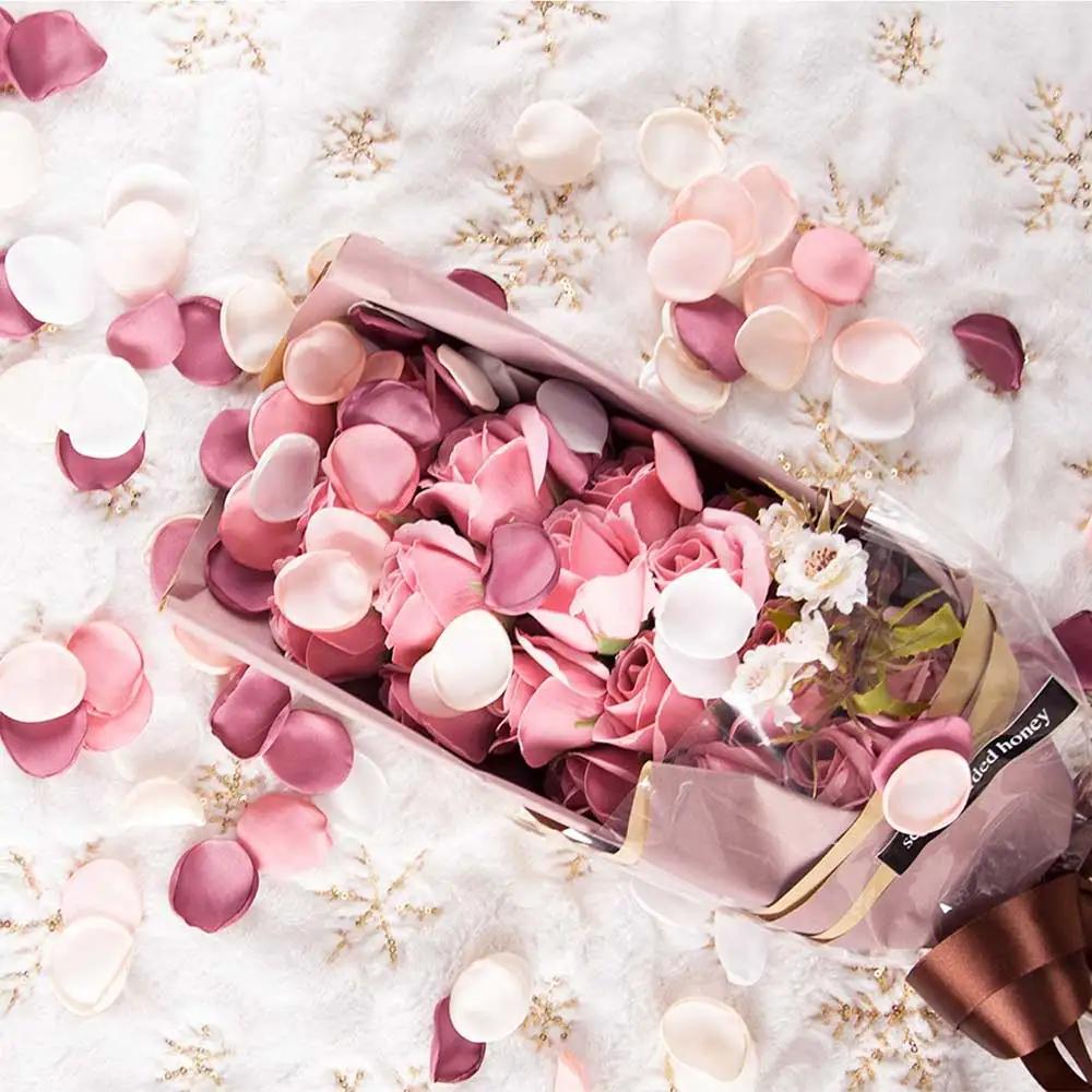 100pc Silk Rose Petals Artificial Flower Petal Wedding Party Throwing Confetti Bridal Shower Romantic Decoration Wholesale
