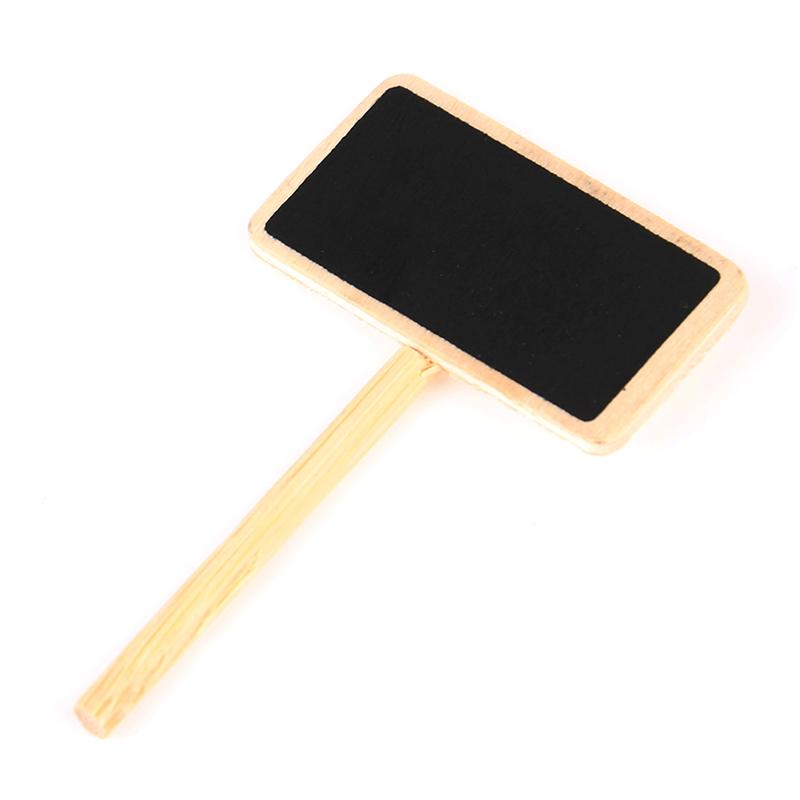 50 Mini tabule Dřevo Zpráva Břidlice Obdélník Klip Panel Karta Poznámky Štítek