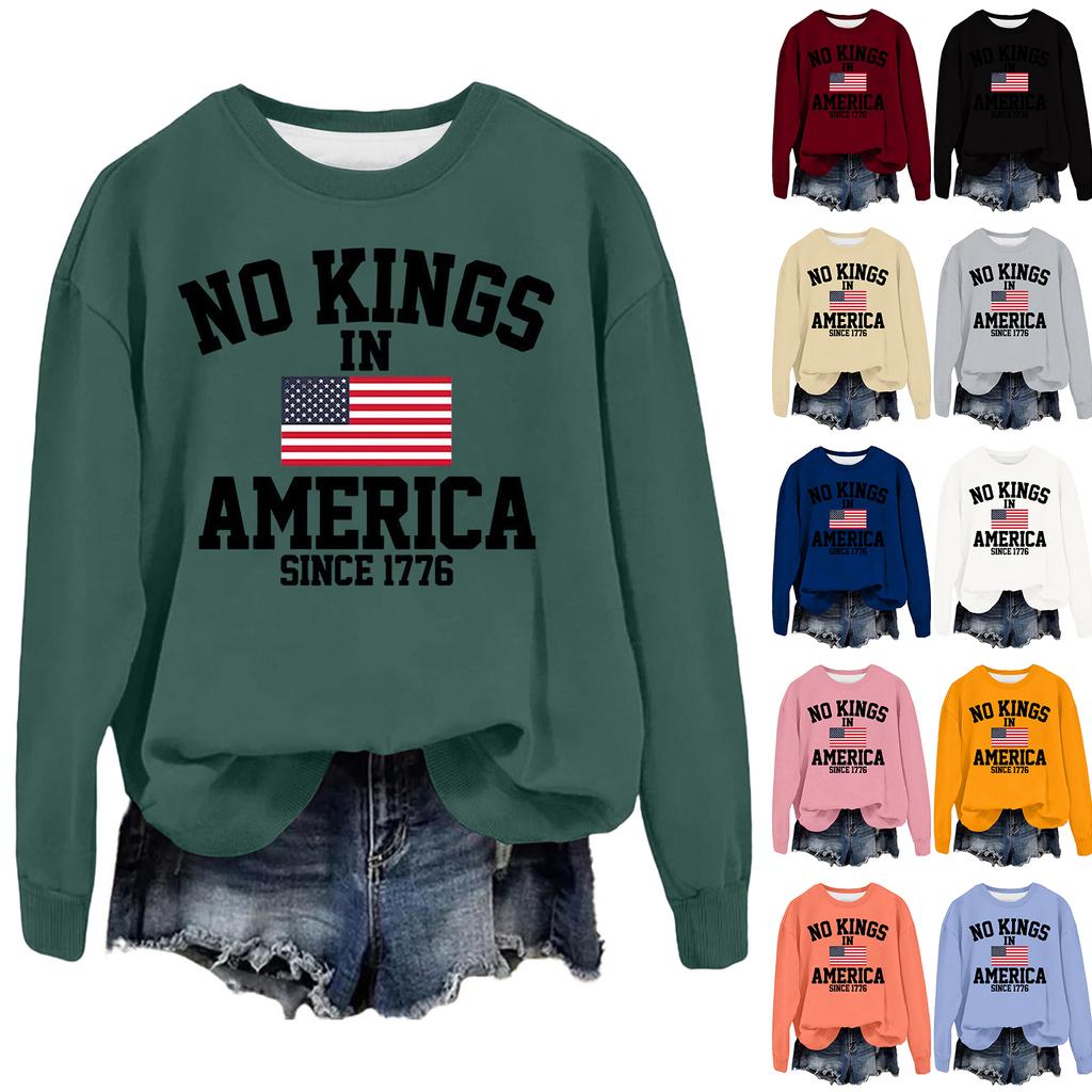 Women's Fashion Casual Long Sleeve Loose Printed Sweatshirt