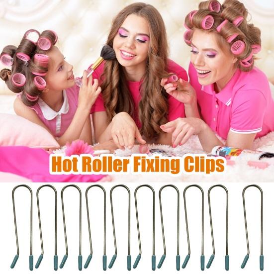 20Pcs Hot Roller Clips Hot Curler U-shaped Clip Replacement Kit Heated Roller Securing Pins Fits All Sized Rollers Curlers