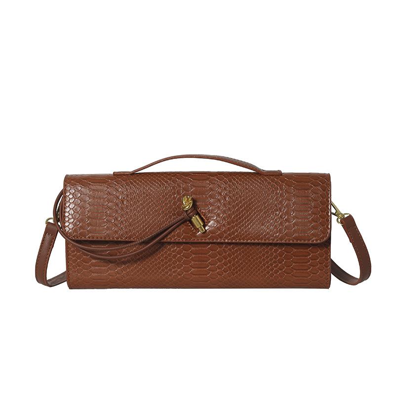New fashion crocodile pattern organ bag dinner bag shoulder messenger bag