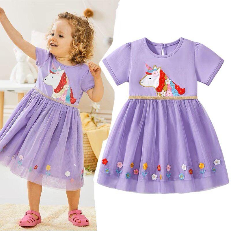 Children's Clothing In Stock Summer Elf Short Sleeve Dress