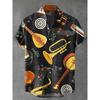 Vintage Men's Shirt 3D Printed Shirt Men's Casual Short Sleeved Top Fashionable Men's Lapel Button Shirt Men T-shirt Polyester