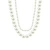 French Vintage Double Layer Pearl Necklace, Twisted Stackable Unique Clavicle Chain