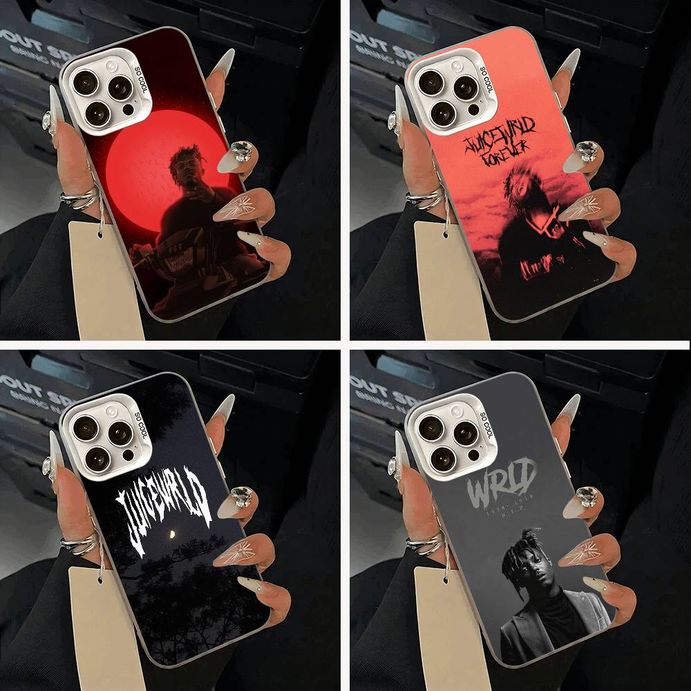 Rapper -999 J-Juice W-WRLD Phone Case For iPhone 17,16,15,14,13,12,11 Plus,Pro Max,XS,white Silver Phone Case
