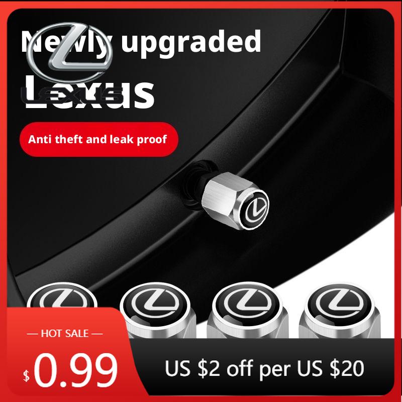 Interior Stickers 4Pcs Car Styling Metal Wheel Tire Valve Caps Dust Accessories For Lexus F SPORT Plug-in Hybrid ES UX 300e GX L ysbn77