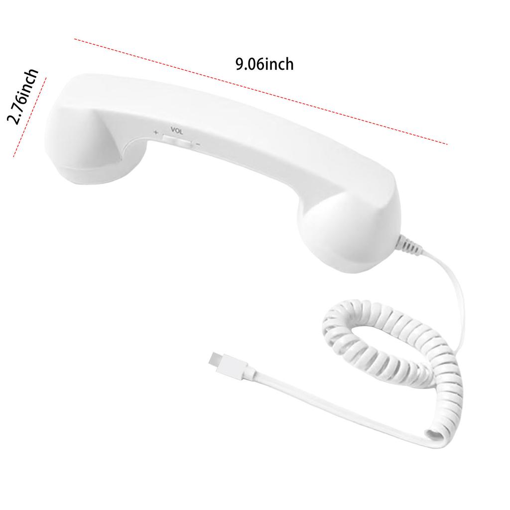 Landline Handle Receiver Ergonomics Creative Telephone Head Set Portable Vintage Phone Headset for Cell Mobile Video Conferences