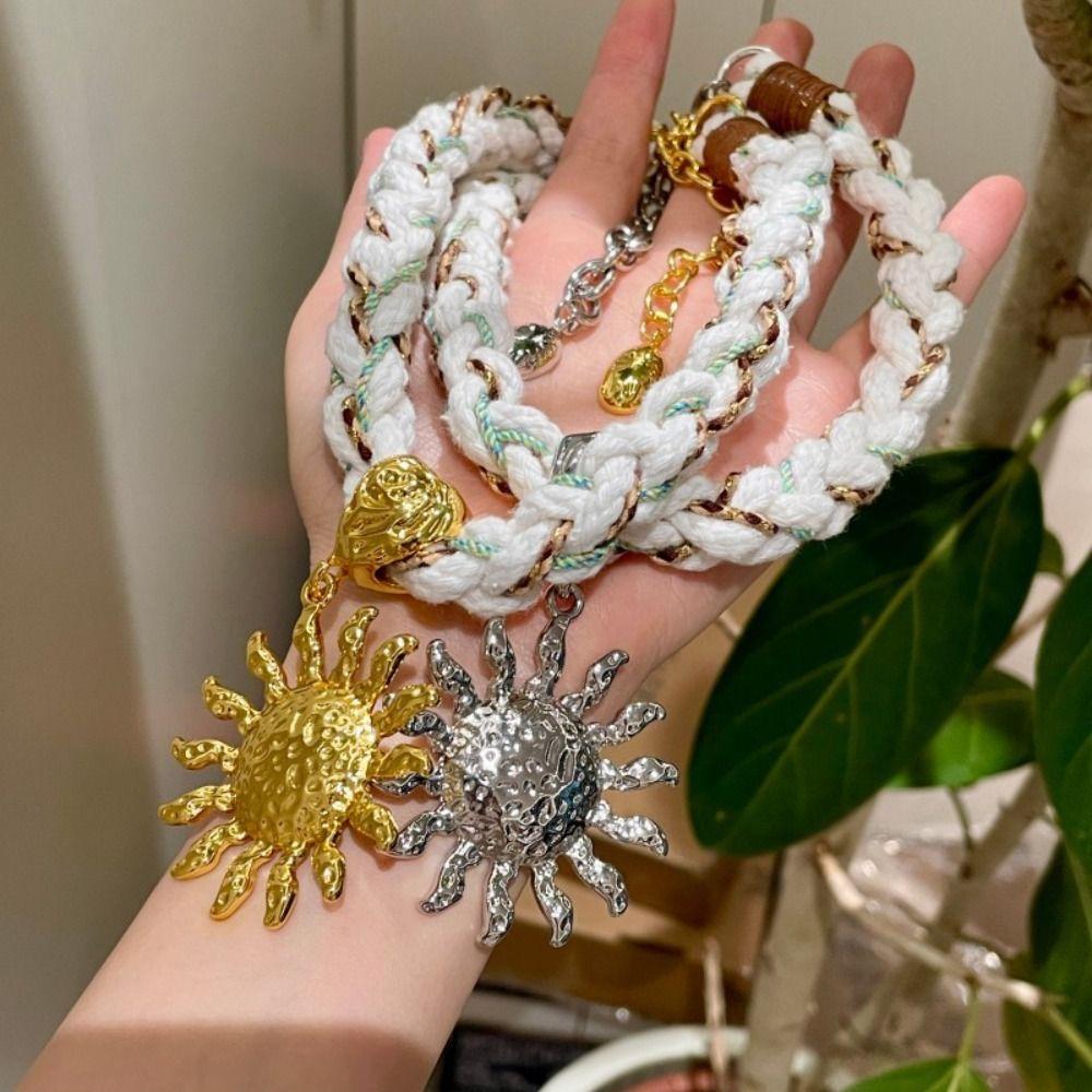 Coarse Braid Rope Weave Choker Exaggerated Wide Clavicle Chain Ethnic Style Necklace  Women