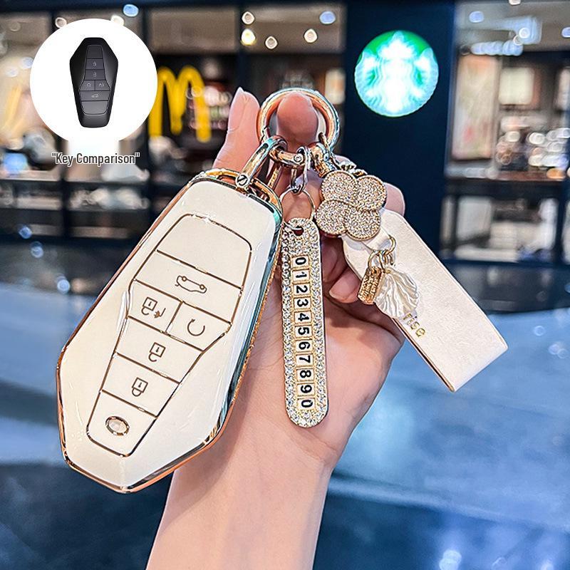 Luxury Key Case for GAC AION V Z03 - Fashionable Buckle Shell Car Accessory