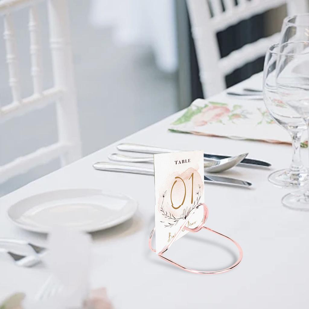 15PCS Table Number Holders Glasses Shape Multifunctional Slick Finish Iron Wire Picture Holder