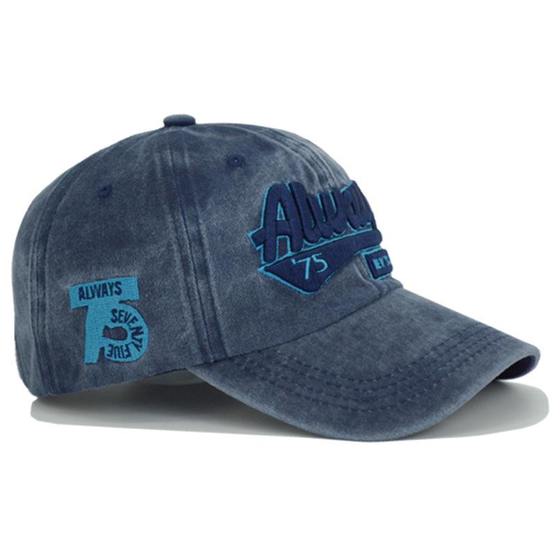 Washed for Aging, Embroidered Letters, Duckbill Cap, Men's, Outdoor Sun Protection, Sun Shading Baseball Cap, Women's