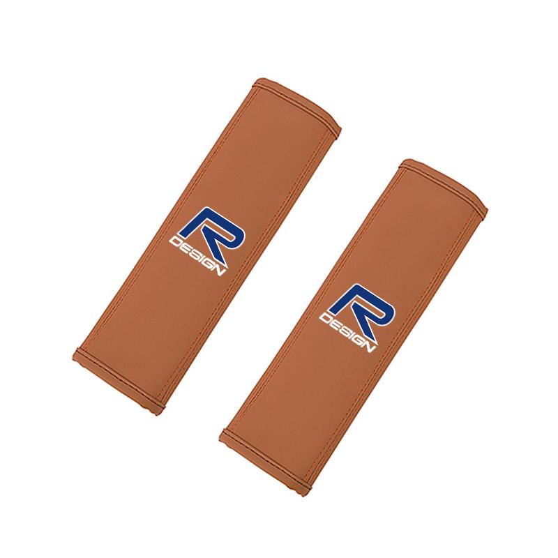2pcs Leather Car Seat Belt Cover Shoulder Protector Pad Cover Auto Accessories For Volvo V60 XC90 S60 XC60 V50 EX30 EM90 S80L