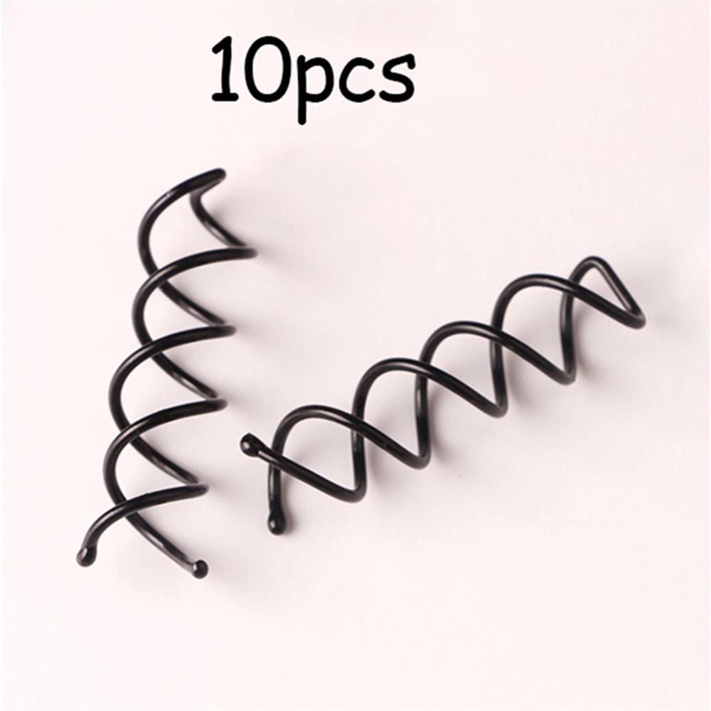 

10pcs Spiral Hair Pins Spin Pins Non-Scratch Round Tips, Twist Screw Hair Pin For Women Bun Hair Style Black