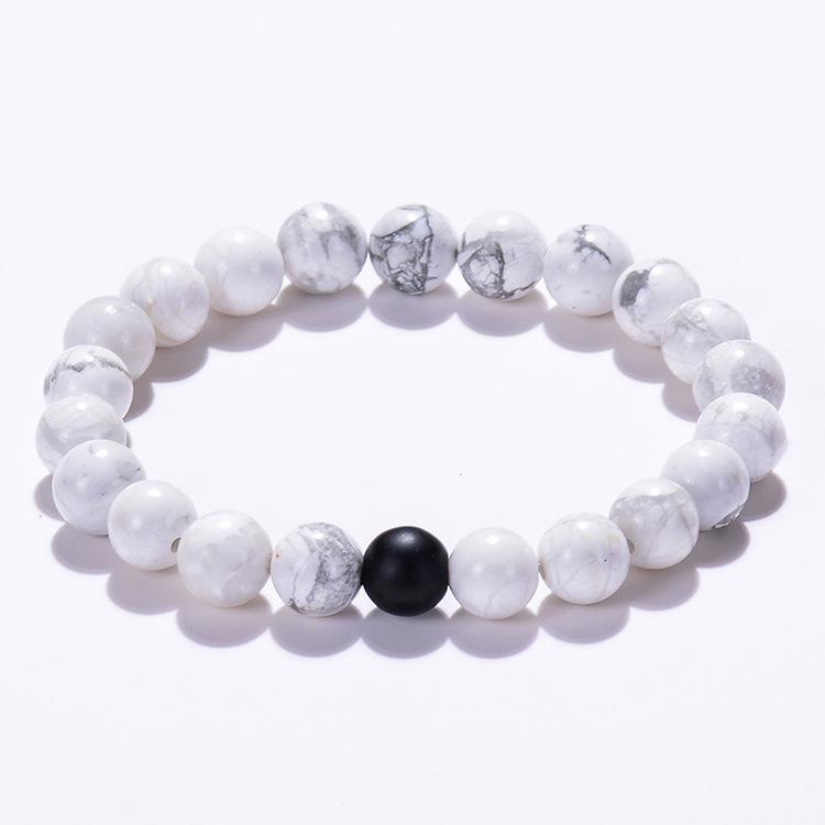 

JYL TS Bracelet Couple s Natural Beaded Promotes Affection & Mutual Luck Style-5 бирюзовый синий