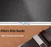 Men's Genuine Leather Extra-Long Black Plus Size Belt