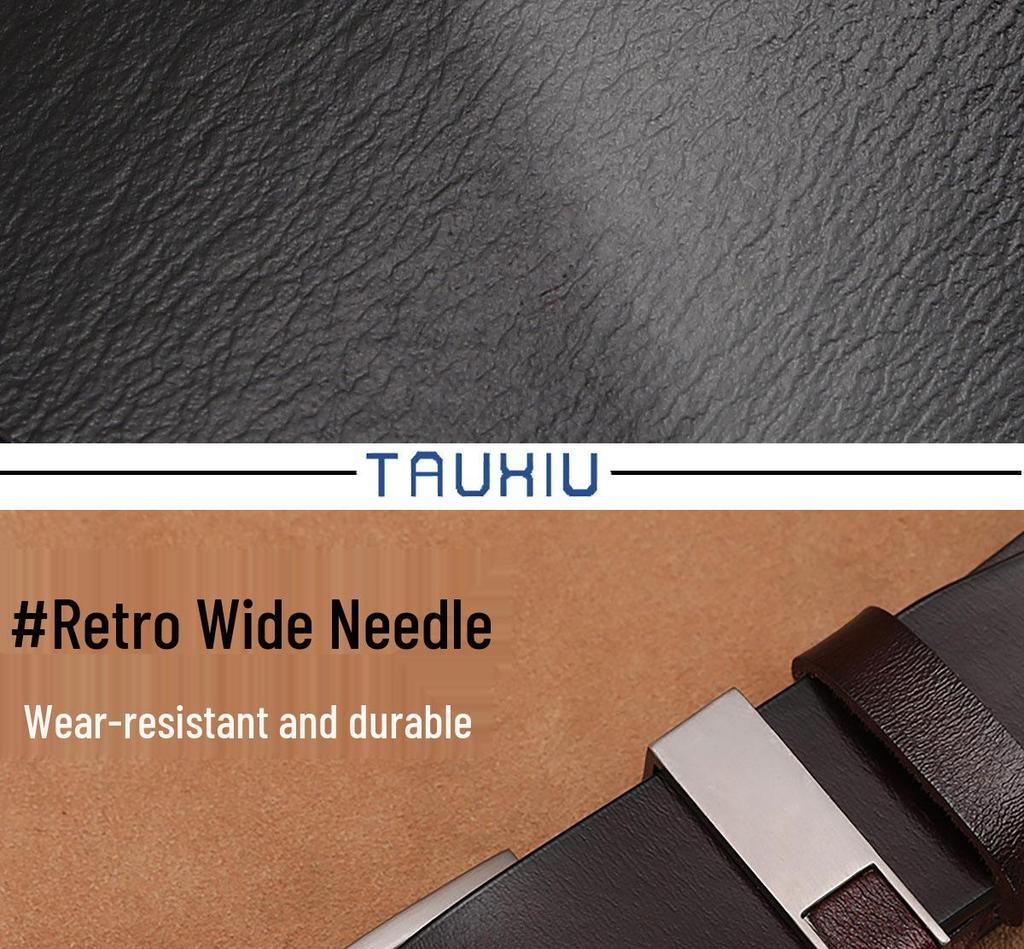 Men's Genuine Leather Extra-Long Black Plus Size Belt