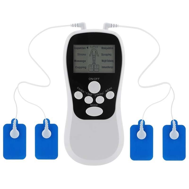 MINI double output meridian massage instrument LED display blue screen charge massager 8 kinds of patterns