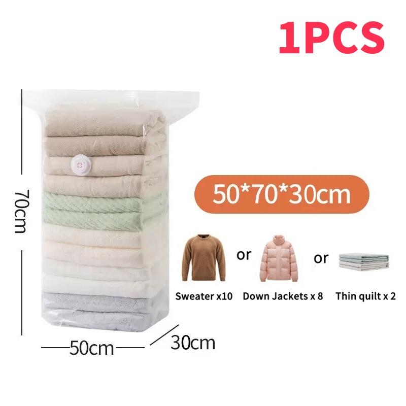 1-5pc Cubic Vacuum Storage Bags Large Plastic Storage Bags for Storing Clothes Quilt Blankets Compression Empty Bag Cover Travel