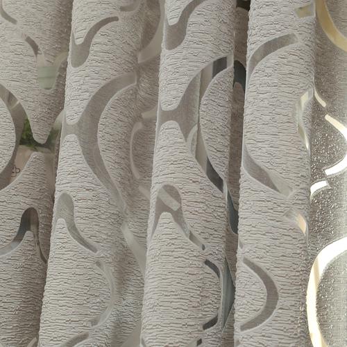 

1 шт. Nuan серія 10% затемнення модний універсальний тюль персоналізований квітковий жакардовий прозорий штор для кухні вітальні спальні вікно домашнього декору W100cm x L130cm сірий