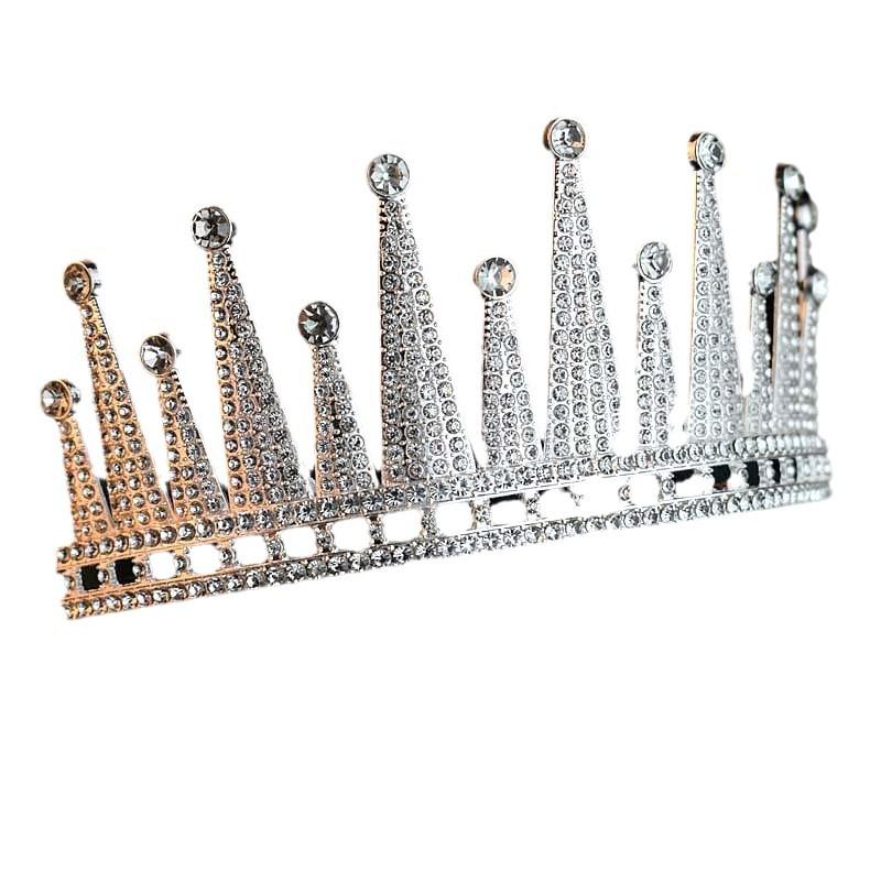 Braut Kristall Königin Krone Hochzeit Haarschmuck Hochzeitskleid Abendkleid Geburtstagskrone Performance Auszeichnung Haarkrone
