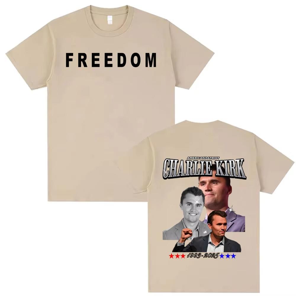 Prayers Up for Charlie Kirk Memorial T Shirt Men's Women Fashion Aesthetic Classic T-shirt High Quality Oversized Loose T-shirts