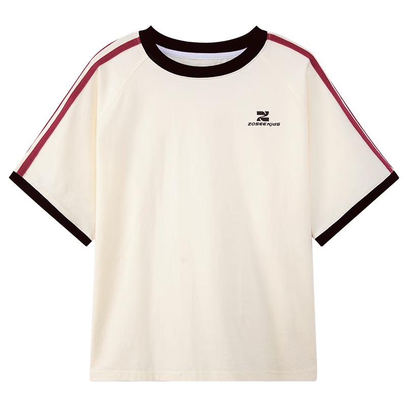 Boys  Classic Double-Stripe Cooling Breathable T-shirt 140
