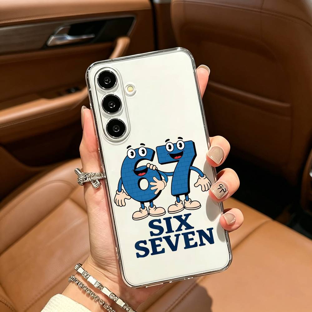 Fashio SS Six Seven 67 Clear Phone Case for Samsung Galaxy A71, A70, A52, A51, A40, A30