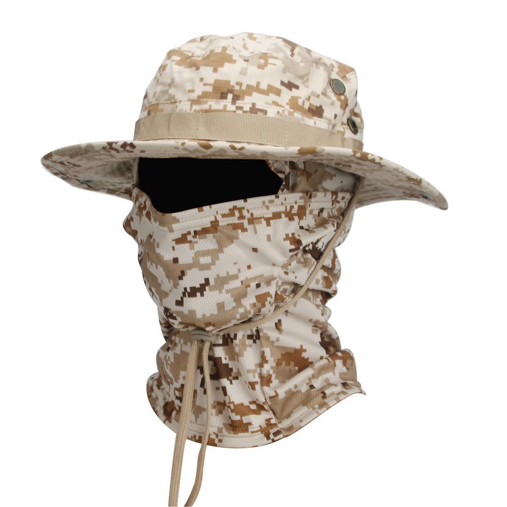 2-Pack Wide Brim Sun Hat & Balaclava Set, Men's Boonie Cap for Fishing, Hiking, Camping, UV Protection Outdoor Gear