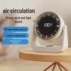 Wall-Mounted Rechargeable LED Display Fan - Compact for Dorm, Office, Home & Kitchen Air Circulation
