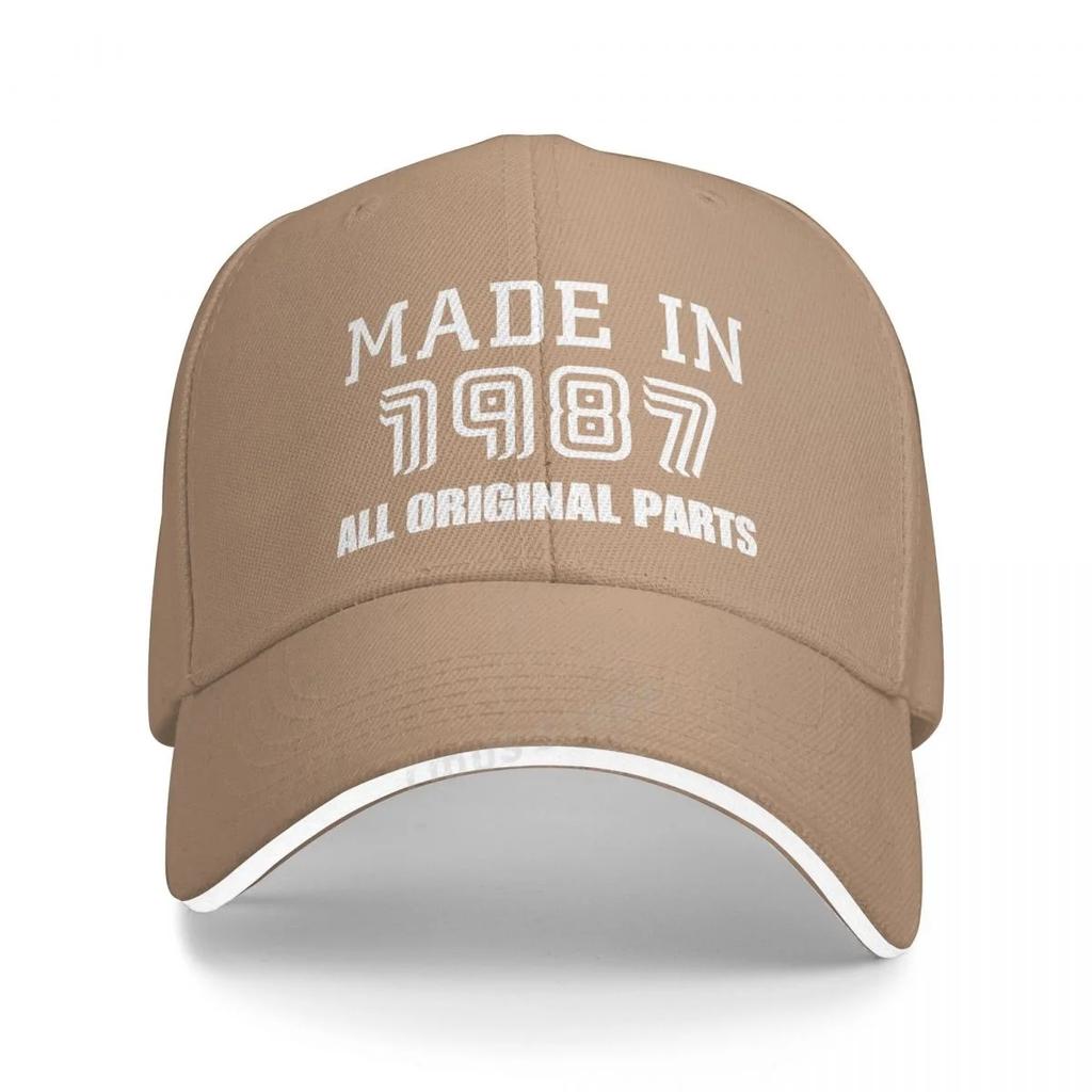 Made In 1987 Baseball Caps Adjustable Unisex Cool Birthday Gift Hats Outdoor Cap