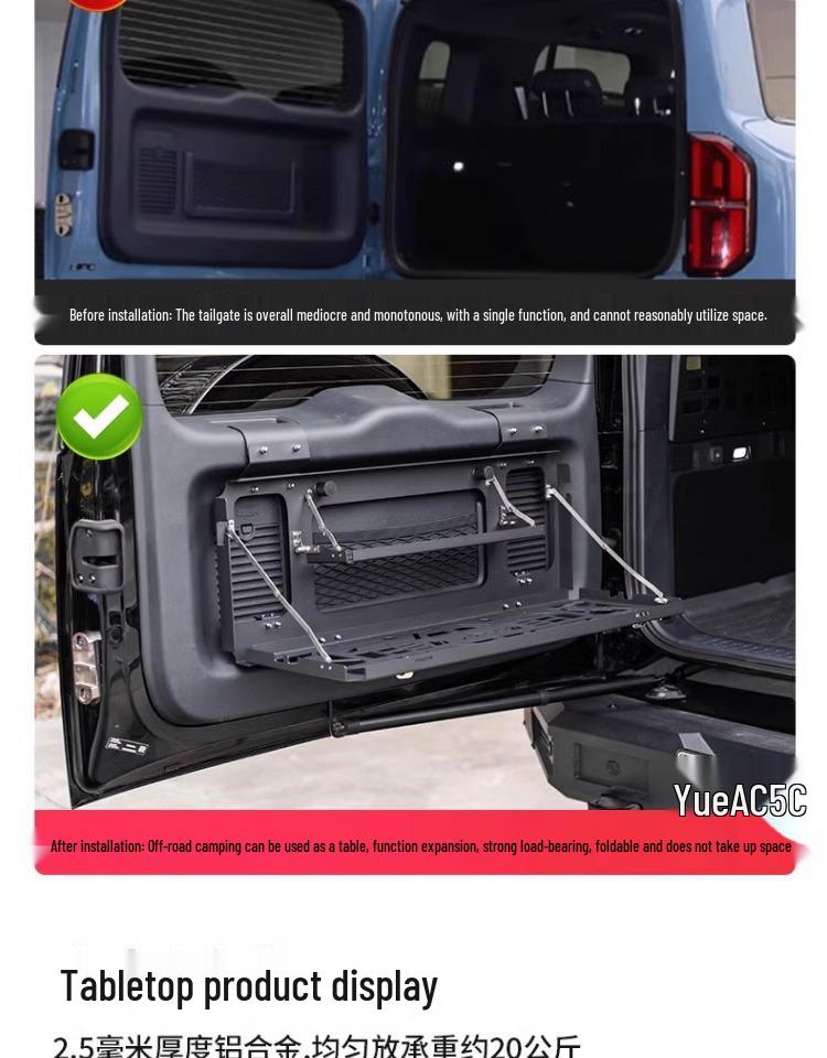 BYD Leopard 5 Tailgate Aluminum Folding Storage Rack