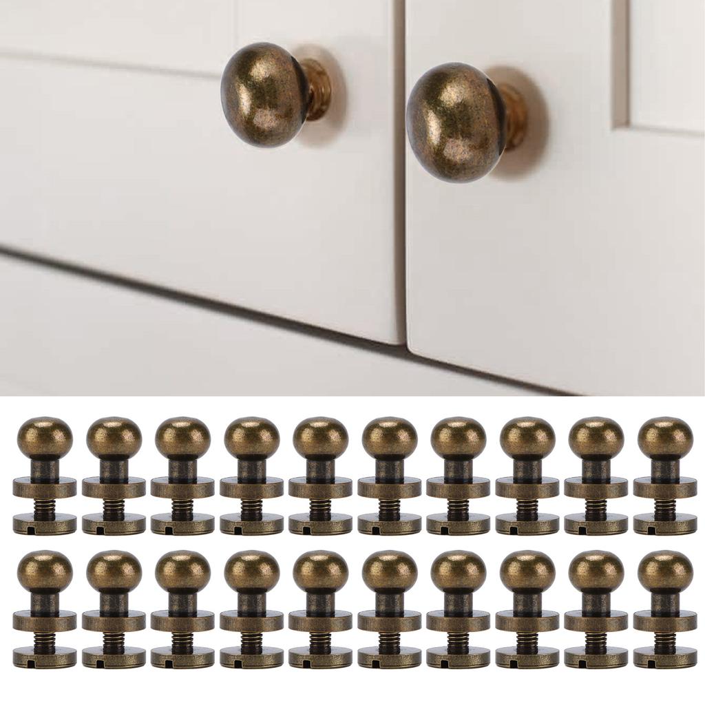 20set Brass Rivets Bronze Wear Resistance Luggage Hardware Accessories for Handbags Shoes Clothes