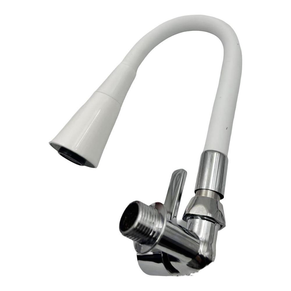 

Zinc Zinc Zinc Alloy Kitchen Faucet 2 Modes Wall Mounted Faucet Durable Single Cold Water Tap Balcony