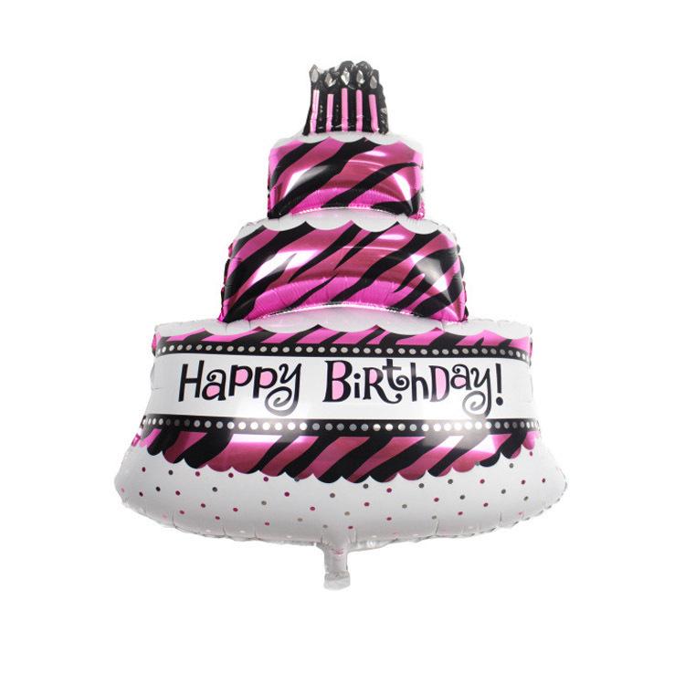 Large Three-Tier Cake Aluminum Foil Balloon for Baby s First Birthday Party Decoration
