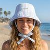 Colorful Striped Fisherman Hat Lace-up Summer Cap Korean Fashion Sun Hat  Women